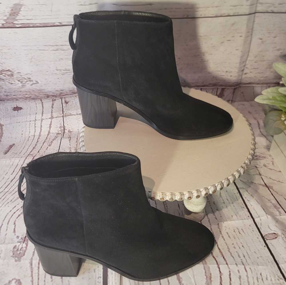 New Splendid Misty Womens Black Suede Ankle Booties Size 10M - Picture 5 of 13